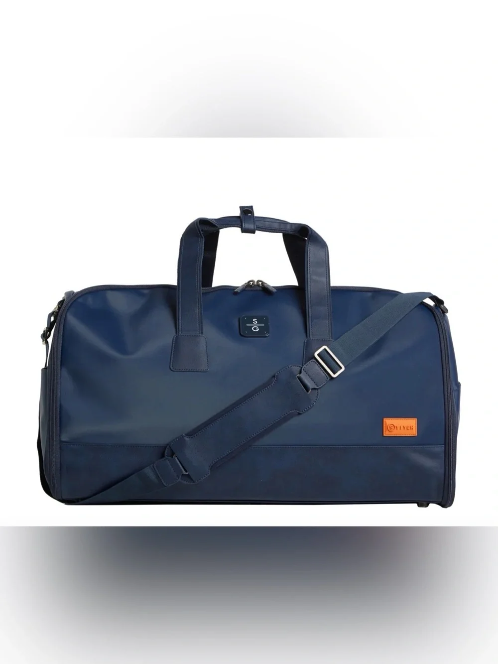 Stitch Golf Garment Bag w/Handles Duffel Case, Navy Blue strap incl